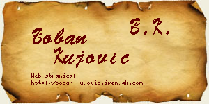 Boban Kujović vizit kartica